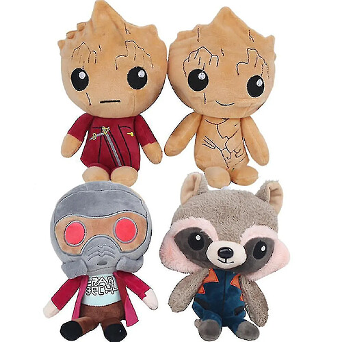 Universal 4 PCS 22cm Guardians of the Galaxy 2 Plux Doll Toy