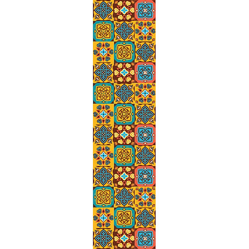 Alter Chemin de cuisine, 100% Made in Italy, Tapis résistant aux taches avec impression numérique, Tapis antidérapant et lavable, Modèle géométrique - Brescia, 180x52 cm