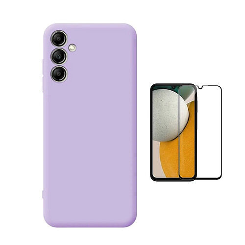 Kit De Film En Verre Trempé À Coque Complète 5D + Coque En Silicone Liquide Phonecare Pour Samsung Galaxy A16 5G - Violet