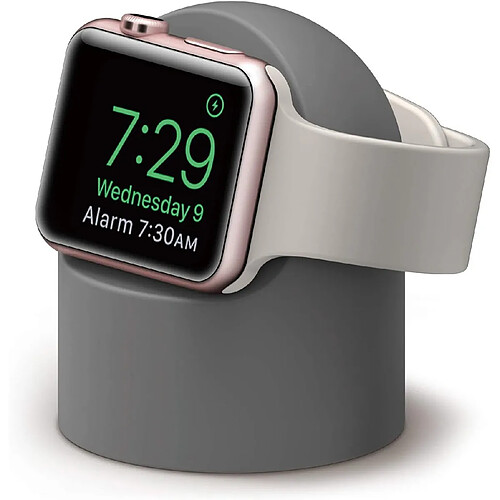 Chrono Support de charge conçu pour Apple Watch Compatible avec toutes les séries Apple Watch 44 mm / 42 mm / 40 mm / 38 mm [compatible avec le mode table de nuit],(Gris)