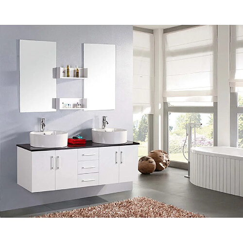 Simba MEUBLE SALLE DE BAIN DOUBLE VASQUE LUXE LAVABO 150 cm mod. LION