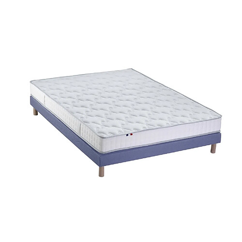 Idliterie Ensemble Matelas Mousse à Mémoire de forme et mousse HR ZENITH + Sommier - Made in France