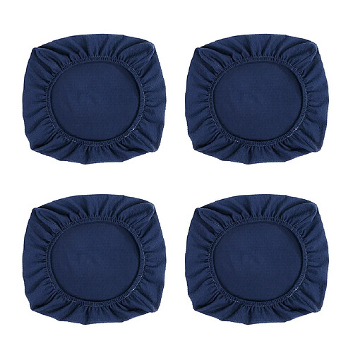 4pcs jacquard polyester stretch mariage siège à manger chaise couvrir bleu foncé_m