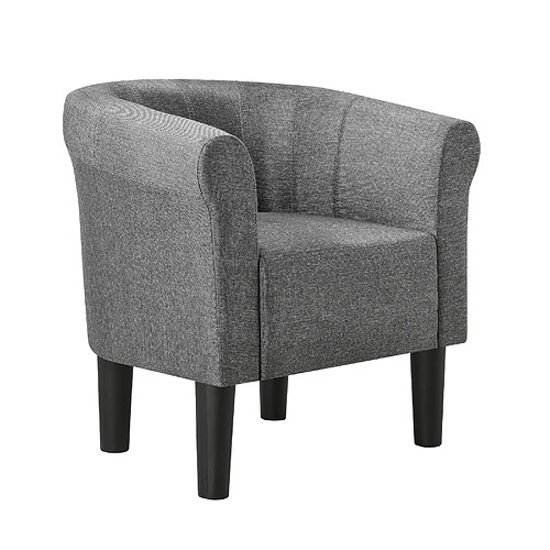 Fauteuil Jelgava 70 x 70 x 58 cm Gris Foncé [en.casa]