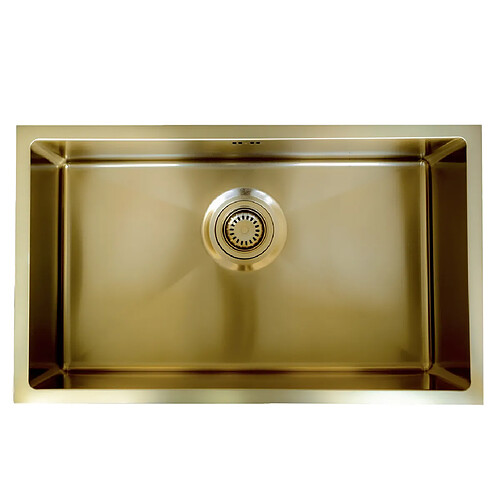 Essebagno Luisa évier 1 grande cuve seule 76x45 en inox or brossé