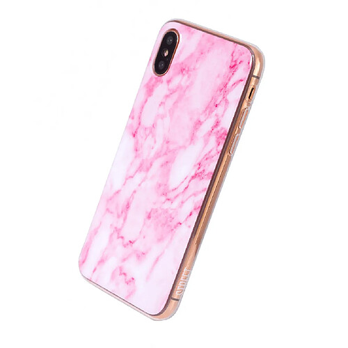 uunique street marble silicone coque apple iphone x rose