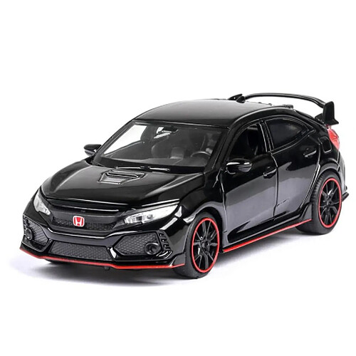 Universal 1: 32 Citoyen Type R Moulée sous pression Métal Jouet Voiture Modèle Logo Rouge Voiture avec Cadeau de Noël pour Enfants Collection de Jouets Son et Lumière | Moulée sous pression Jouet Voiture(Le noir)