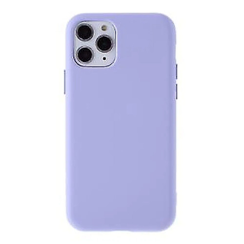 Universal Étui en silicone à boutons latéraux détachables liquides violets légers pour votre Apple iPhone 11 Pro max 6,5 pouces