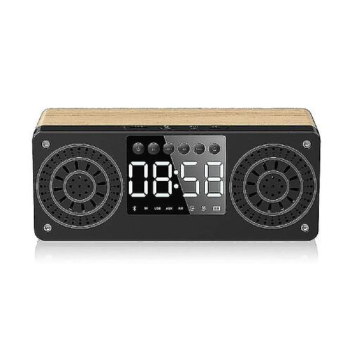 Universal YYH-A10 WOODEN PORTABLE BLUETOOTH 5.0 EN TECHNORD LE TELAGE Les haut-parleurs sans fil prennent en charge TF AUX USB FM Radio