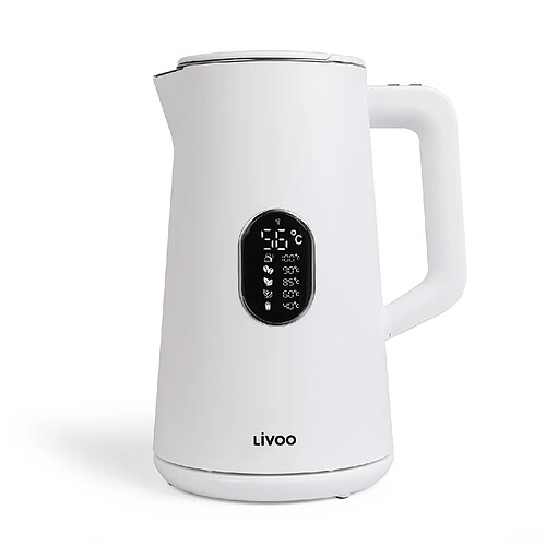 Bouilloire sans fil 1.5l 1800w blanc - dod185w - LIVOO