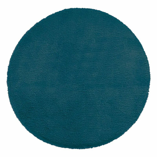 Tapis Rond Doucea - Bleu canard 80 cm