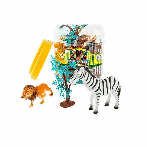 Figurines d'animaux DKD Home Decor PVC Aluminium (2 Unités)