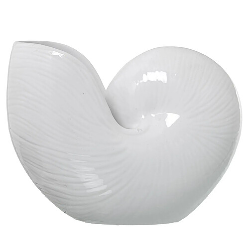 Vase Alexandra House Living Blanc Céramique Coquillage 25 x 21 x 13 CM