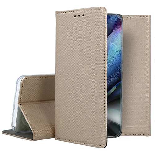 Htdmobiles Housse pour Samsung Galaxy S24 Ultra 5G - etui coque pochette portefeuille + film ecran - OR MAGNET