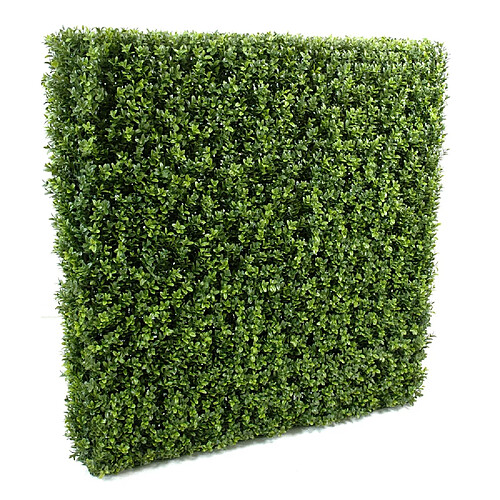 Pegane Plante artificielle haute gamme Spécial extérieur/Buis artificiel Haie de structure en métal coloris vert - Dim : 100 x 25 x 100 cm