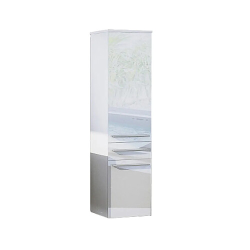 Dusine Petite Colonne suspendue Aquatic - Blanc Laqué et blanc MAT