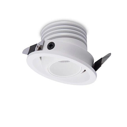 Inspired Neptuno Spot Encastré Mini Pivotant, LED 3W, 3000K, 210lm, Blanc, 3 ans de Garantie