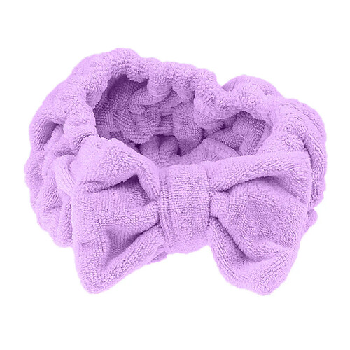 Doux bowknot maquillage bain de douche cosmétiques spa élastique bande de cheveux bandeau bleu