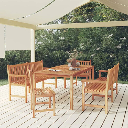 vidaXL Ensemble à manger de jardin 5pcs Bois de teck massif