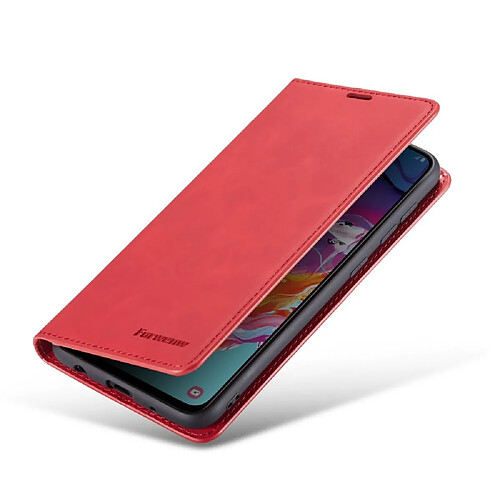 Etui en PU toucher soyeux rouge pour votre Samsung Galaxy A41 (Global Version)