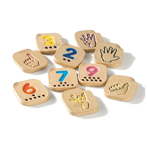 Jeux en bois pour apprendre les chiffres en signe - PLAN TOYS