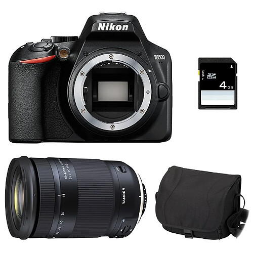 PACK NIKON D3500 + TAMRON 18-400 VC + Sac + Carte SD 4Go