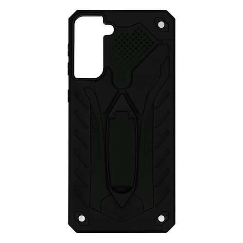 Avizar Coque Samsung Galaxy S21 Bi-matière Antichoc Béquille Support Vidéo Noir