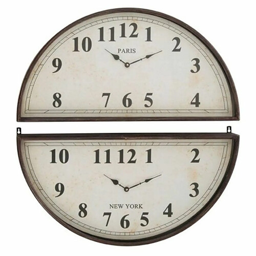 Paris Prix Horloge Murale Déco 2 Parties 77cm Noir