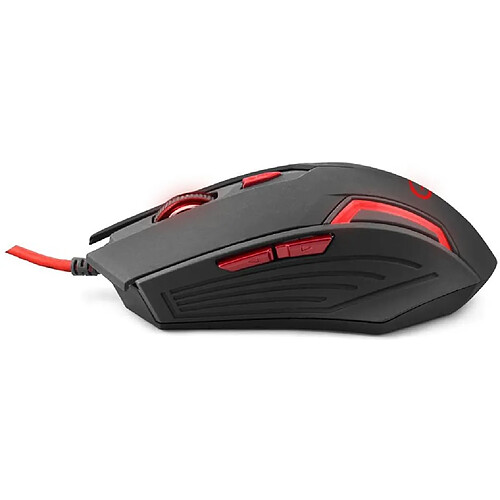 Esperanza Fighter Gaming Souris Optique, 6 Boutons, Câble USB, Rouge