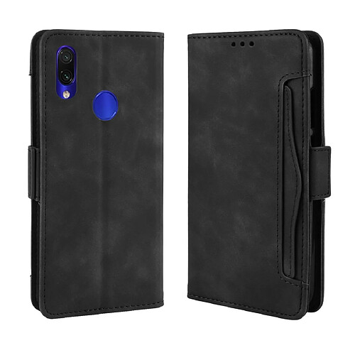 Wewoo Housse Coque Étui en cuir de style portefeuille skin veau pour Xiaomi Redmi Note 7 / Note 7 Pro / Note 7Savec fente carte séparée Noir