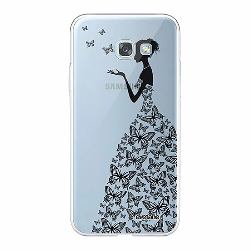 Evetane Coque Samsung Galaxy A5 2017 Silhouette Papillons souple silicone transparente