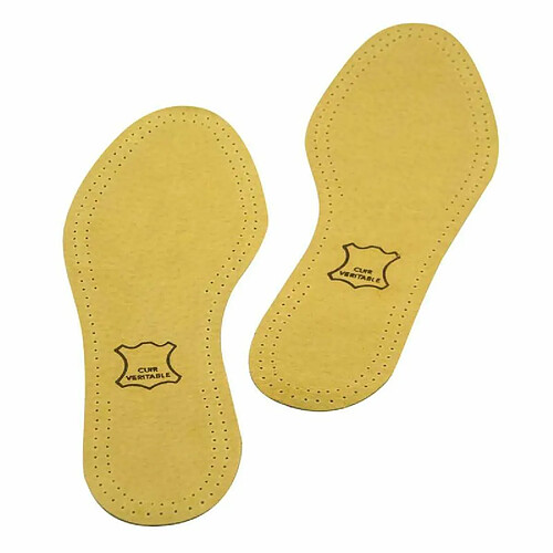 Paris Prix Semelles pour Chaussures Cuir Taille 44/46cm Jaune