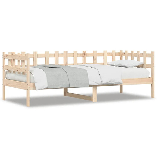 Maison Chic Lit de jour, Lit de repos pour Salon Chambre,Canapé-lit,Lit d'invité 90x190 cm Bois de pin massif -MN56037