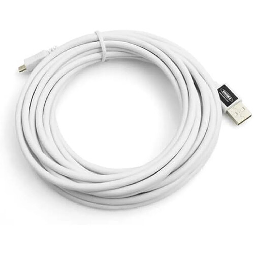 System-S Câble micro USB 5 m Blanc