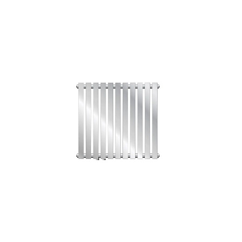 LuxeBath Radiateur de salle de bain horizontal chrome en acier raccord au bas 640x600 mm