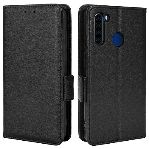 Etui en PU texture litchi avec support, noir pour votre Blackview A80 Pro/A80 Plus