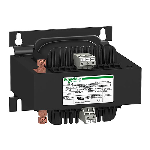 transformateur de tension - phaseo - 230 à 400v vers 1 x 230v - 250va - schneider electric abl6ts25u