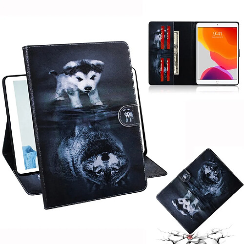 Etui en PU impression de modèle Petit Chien pour votre Apple iPad 10.2 (2019)