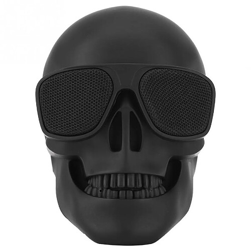 Universal Haut-haut-parleur de tête de crâne noire Mini sans fil Bluetooth stéréo stéréo HD Sound Son Sunglass Sunglass Sunglass Skull Haut-parleur | Haut-parleurs portables (74 * 65 * 90mm)