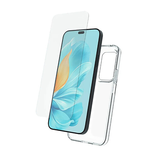 My Way Myway Pack Protection pour Honor 200 Lite 5G Coque Souple et Verre Anti-rayures 9H Transparent