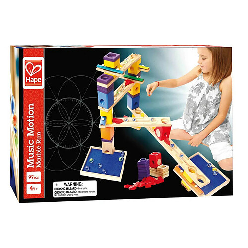 HAPE Quadrilla Wooden Marble Court Music Motion, 97dlg.