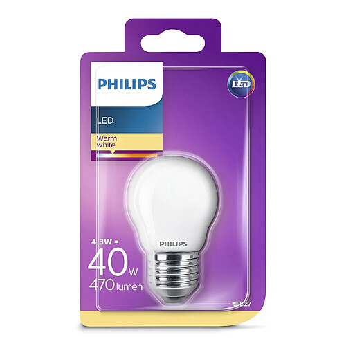 Philips Ampoule LED Sphérique 4,3W E27