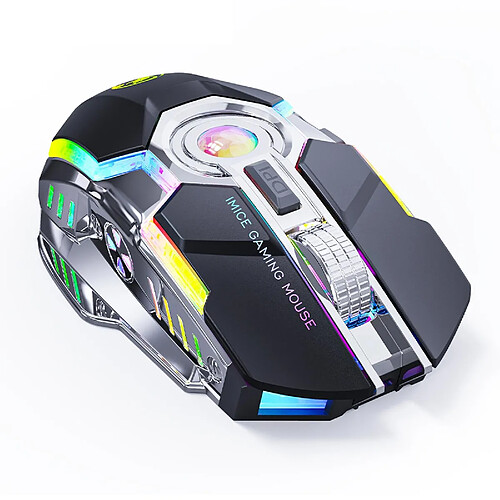 Yonis Souris Sans Fil Rechargeable Silencieuse RGB