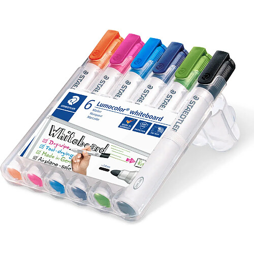 STAEDTLER Marqueur tableau blanc 351 Lumocolor, étui de 6 ()