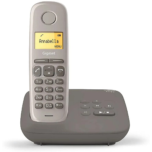 Gigaset téléphone fixe solo sans fil DECT/GAP avec répondeur taupe