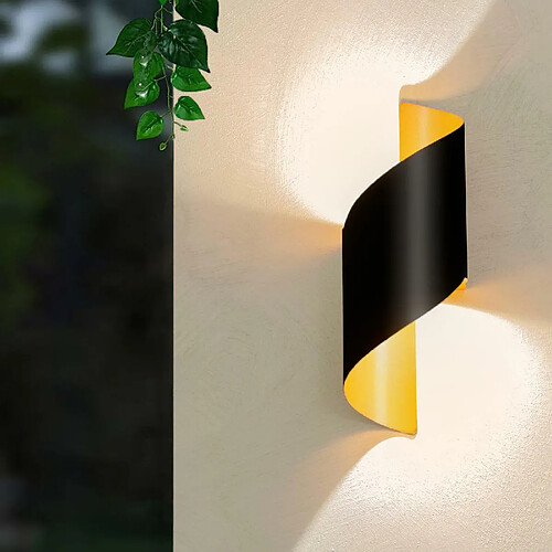 Applique LED moderne applique double faisceau extérieur LED 10W double émission lumière entrée jardin balcon façades 230V NOIR