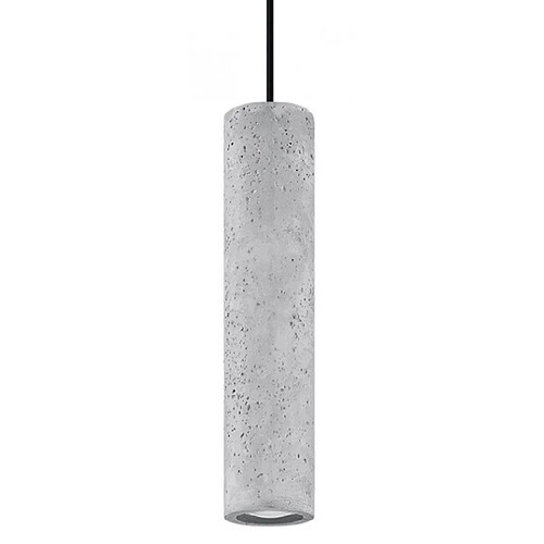 Luminaire Center Suspension design Luvo Béton Gris 1 ampoule 105cm