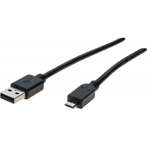 Abi Diffusion Cordon USB 2.0 type A / micro B noir - 2,0 m