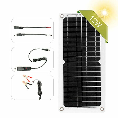 Justgreenbox Kit de panneau solaire 12W 12V Port USB Module monocristallin hors réseau