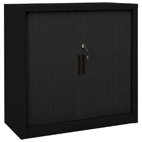 vidaXL Armoire à portes coulissantes Noir 90x40x90 cm Acier